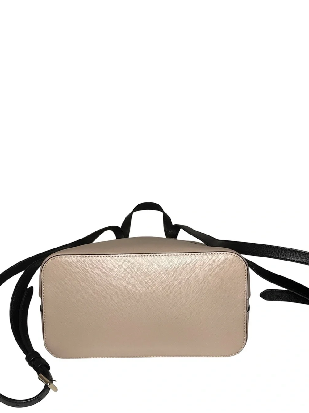 Kate Spade NY Staci Dome Leather Medium Backpack colorblock warm beige black - Picture 3 of 8
